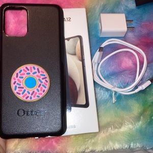 Galaxy A12 Otterbox w/ Popsocket and brand new phone charger